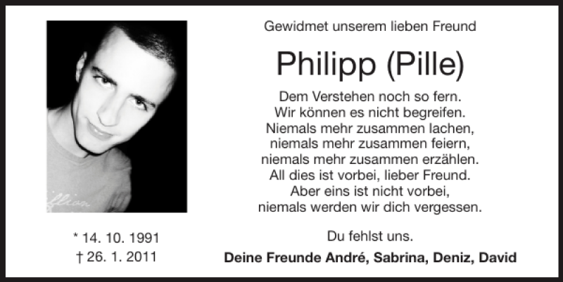 Traueranzeigen Von Philipp Pille Aachen Gedenkt