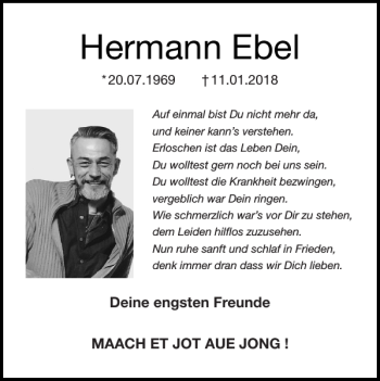 Traueranzeigen Von Hermann Ebel Aachen Gedenkt