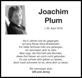 Traueranzeigen Von Joachim Plum Aachen Gedenkt