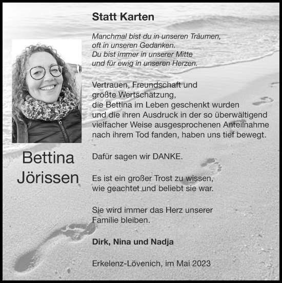 Traueranzeigen Von Bettina Jörissen Aachen Gedenkt 5150